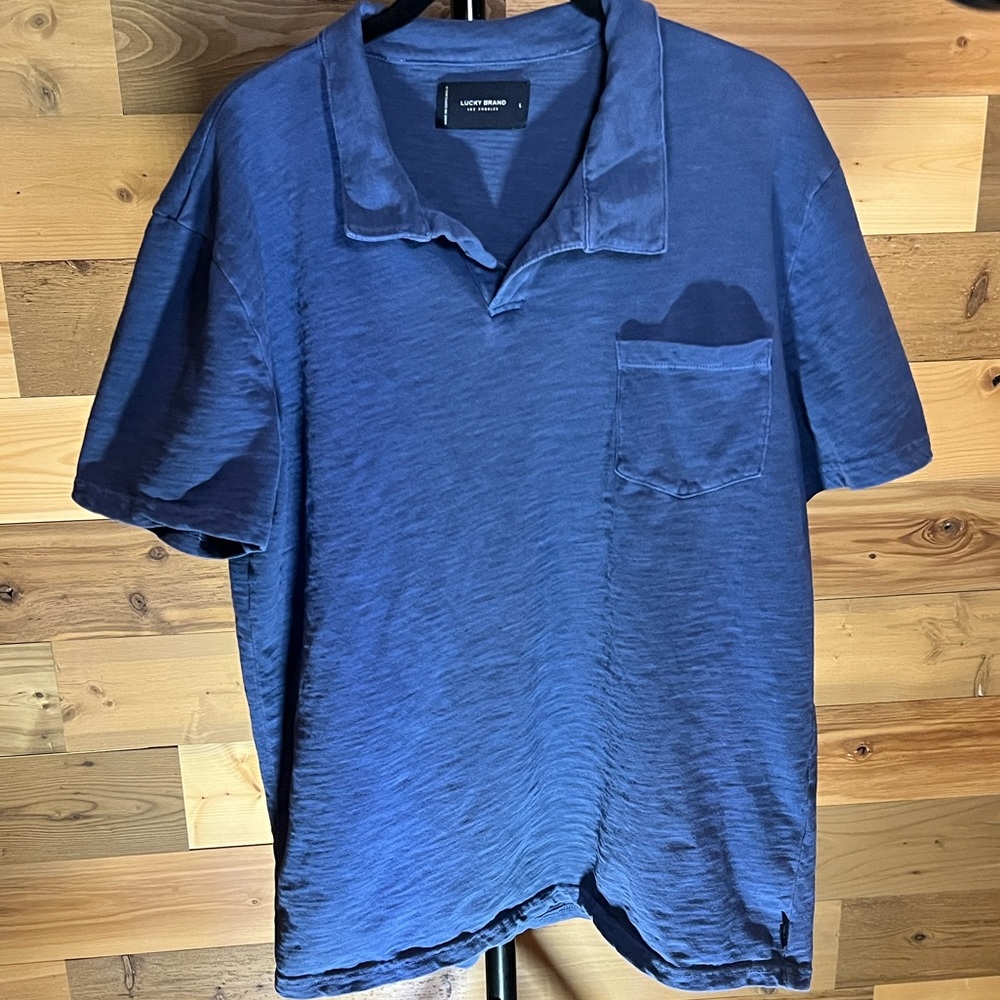 Lucky Brand Navy Polo Shirt for Men